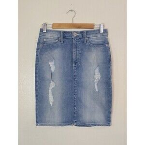 GUESS Midi Denim Skirt Womens Size Medium Pensil Straight Y2k